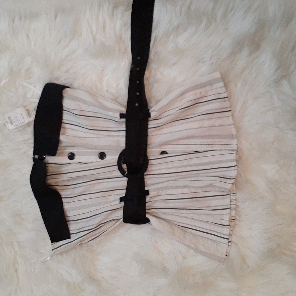 Charlotte Russe small black n white stripe